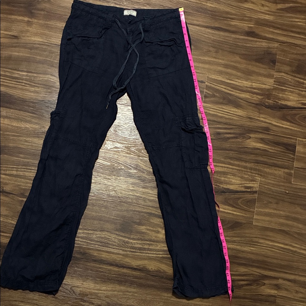 Navy Blue Drawstring Cargo Pants